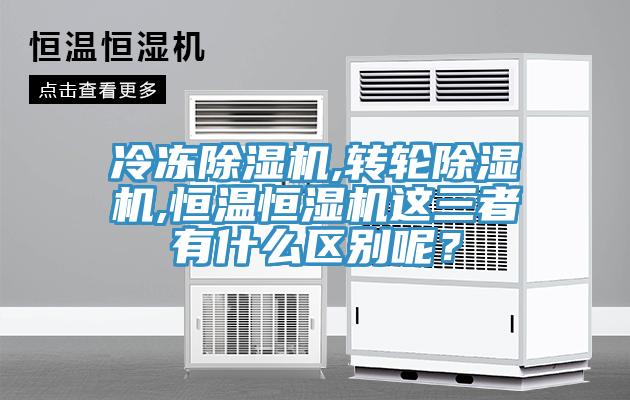 冷凍除濕機,轉輪除濕機,恒溫恒濕機這三者有什么區別呢？