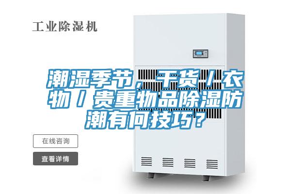 潮濕季節，干貨／衣物／貴重物品除濕防潮有何技巧？