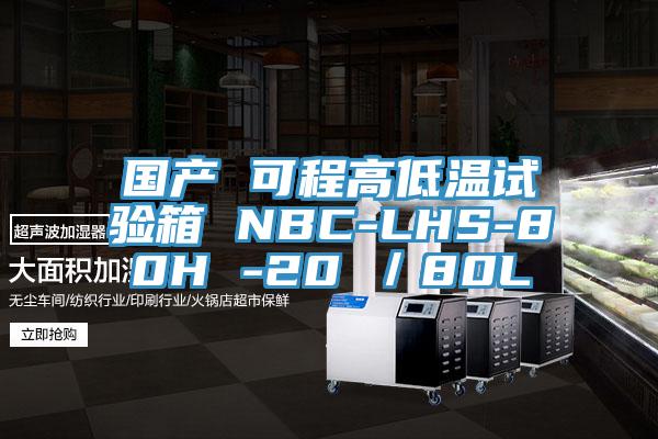 國產 可程高低溫試驗箱 NBC-LHS-80H -20℃/80L