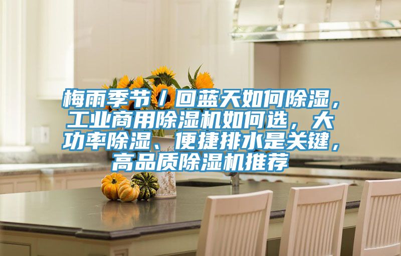 梅雨季節(jié)／回藍(lán)天如何除濕，工業(yè)商用除濕機(jī)如何選，大功率除濕、便捷排水是關(guān)鍵，高品質(zhì)除濕機(jī)推薦
