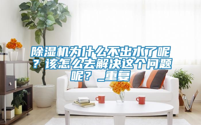 除濕機(jī)為什么不出水了呢?該怎么去解決這個(gè)問(wèn)題呢?_重復(fù)